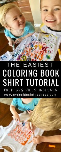 the easy coloring book for kids that is perfect to use on t - shirts and other crafts