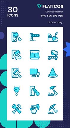 the flat icon pack includes icons such as hats, gloves and other things to do