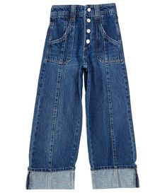 From Habitual&#x2C; these jeans feature:Belt loopsButton closureWide legTwo front pocketsTwo back pocketsFront seaming detailCuffed leg hemsCotton denimMachine wash/tumble dryImported. Cuffed Jeans, Leg Cuffs, Dillard's, Girls Jeans, Fall Fashion, Leg Jeans, Autumn Fashion, Wide Leg, Cuff