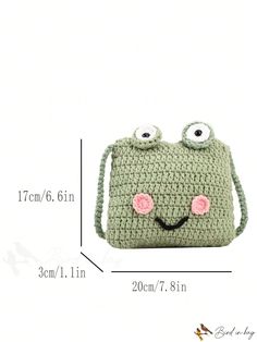 BirdinBag - Cute Frog Design Mini Crochet Bag Mini Crochet Bag, Mini Crochet, Frog Design, Cute Frog, Cute Frogs, Word Wrap, Cleaning Materials, Bag Bag, Square Bag