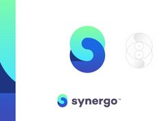 the logos for synrgo, which are designed to look like they have different shapes