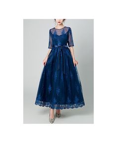 Get 10% off now! Buy elegant blue lace maxi party dress with illusion sleeves at cheap price online. Free stable shipping and pro custom service since 2009. Blue Lace Dress With Lace Bodice For Spring, Blue Lace Dress For Banquet, Blue Lace Dress With Illusion Neckline, Blue Lace Evening Dress With Illusion Neckline, Blue Lace Dress With Lace Bodice, Blue Lace Evening Dress For Banquet, Blue Lace Dress For Prom, Blue Lace Dress For Wedding And Prom Season, Blue Lace Evening Dress With Lace Bodice