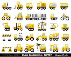 construction vehicles clipart for commercial use