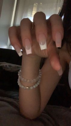 Nails Acrylic Basic, Cute Nails Design, Design Nails Acrylic, Basic Baddie Nails, Trendy Nails Ideas, Latina Nails, Milky Nails, Baddie Nails, Smink Inspiration