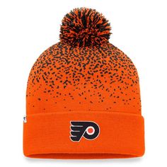 Show that cooler temperatures are no match for your unshakable Philadelphia Flyers spirit with this Iconic Gradient cuffed knit hat from Fanatics Branded. It features a team wordmark on the cuff with an eye-catching gradient and speckled pattern that makes it a vibrant focal point in a cool-weather ensemble. In addition, the stretch design offers a comfy, snug fit that's great when you want a bit of extra head warmth.Show that cooler temperatures are no match for your unshakable Philadelphia Fly Casual Winter Beanie For Fan Gear, Winter Snapback Hats For Sports Events, Philadelphia Flyers, Knit Hat, A Team, Focal Point, Snug Fit, Philadelphia, Knitted Hats