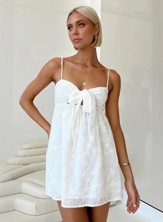 Frill Mini Dress, Charcoal Clothing, Mini Homecoming Dresses, Brunch Dress, Mini Dress White, Polly Dress, Grad Dresses, White Dress Summer, Hoco Dresses