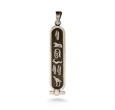 PRICES MAY VARY. Translate a name or initials into ancient Egyptian Hieroglyphs in this timeless sterling silver pendant. The backgound of the pendant is oxidized and provides a beautiful contrast. Note: This pendant is 1-sided with Hieroglyphic symbols only. If you want a 2 sided cartouche with English on the back, please see our Double Sided listing for the same item. Handmade to order, at the Bazaar of Khan el Khalili in Cairo, Egypt. Each cartouche is stamped with the Egyptian government's h Egypt Clothing, Egypt Jewelry, Egyptian Hieroglyphs, Egyptian Pharaohs, Egyptian Hieroglyphics, Cairo Egypt, 925 Jewelry, Ancient Egyptian, Cairo