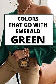 colors that go with emerald green Emerald Green Combination Outfit, Emerald Shoes Outfit, Green Blouses Outfits, Accessories For Emerald Green Gown, Hunter Green Blouse Outfits, Emerald Green Shirts For Women, Emerald And Black Outfit, Shoes With Emerald Green Dress, Emerald Green Business Outfit