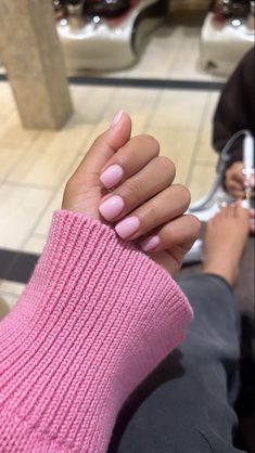 Cute Nails Real Nail, Natural Nails Manicure Short, Gel Natural Nails Ideas Short, Clean Short Square Nails, Dip Real Nails, Nail Ideas On Real Nails, Natural Nails With Color, Sns Nails No Tips, Plain Pink Gel Nails