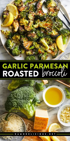 In search of veggie ideas for dinner? Here's a vegetable side dish recipe for oven baked broccoli! Not only is this Garlic Parmesan Roasted Broccoli
 crisp-tender and wonderfully charred, but it is also delicious! Healthy Roasted Broccoli Recipes, Garlic Roasted Veggies, Lemon Roasted Broccoli, Garlic Parm Broccoli, Broccoli Seasoning Ideas, Broccoli Ideas Side Dishes, Brocolli Side Recipes, Toasted Broccoli Oven, Delicious Broccoli Recipes