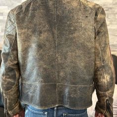 100% Genuine Leather Jacket By Mustang, Size Large, In Good Condition. Fitted Distressed Brown Biker Jacket, Casual Style, Casual Distressed Brown Long Sleeve Biker Jacket, Casual Fitted Distressed Brown Biker Jacket, Fitted Rugged Distressed Brown Outerwear, Distressed Brown Fitted Rugged Outerwear, Distressed Brown Biker Outerwear With Long Sleeves, Distressed Brown Long Sleeve Outerwear With Pockets, Distressed Brown Long Sleeve Outerwear For Fall, Casual Long Sleeve Distressed Brown Outerwear