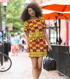 ZARIA Shift Dress Summer Short Sleeve Mini Dress In Ankara Fabric, Summer Short Sleeve Ankara Mini Dress, Fitted Short Sleeve Mini Dress In Ankara Fabric, Fitted Short Sleeve Ankara Mini Dress, Ankara Party Dress, Dresses For Women Classy, Robe Kente, Shift Dresses For Women, Styles Ankara