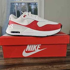 Top Rated Nike Air Max Systm DM9537-104 , University red and white in a men's sz 10.5 , Mens Shoes Casual Red Nike Air Max With Air Cushioning, Red Nike Air Max With Round Toe Cushioning, Casual Red Nike Air Max Lace-up, Casual Red Lace-up Nike Air Max, Top Rated, Air Max, Nike Air Max, Nike Air, Red And White