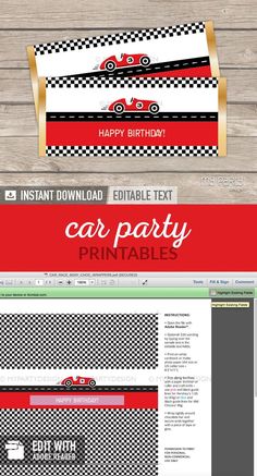 an image of a car party printable