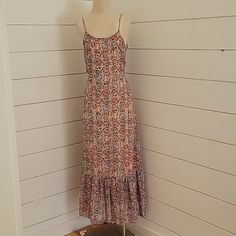 Reposhing This Item I Purchased From @Southern_picks. A Bit Too Small For Me In The Bust Area. But It’s Brand New And Beautiful! Questions? Leave A Comment Below! Beige Maxi Dress With Ruffle Hem For Beach, Cream Boho Print Dress For Summer, Bohemian Beige Sundress With Floral Print, Cream Boho Print Beach Dress, Bohemian Sundress With Ruffle Hem For Brunch, Bohemian Cream Maxi Sundress, Bohemian Lined Maxi Dress For Brunch, Bohemian Fitted Sundress With Ruffle Hem, Fitted Bohemian Sundress With Ruffle Hem