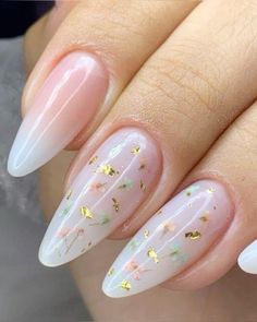 Glitter Gel Nail Designs, Idol Nails, Tiny Nails, Nail Polish Art Designs, Asian Nails, Romantic Nails, Floral Nail Designs, Short Nails Art, Almond Nails Designs