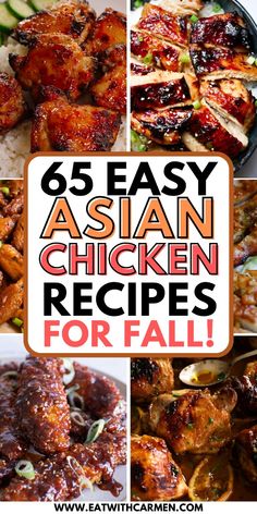 Fall in love with 65 easy and delicious Asian chicken recipes this season! Perfect for quick and easy fall dinners, these recipes are bursting with flavor and make great autumn meals. Save this pin for your next fall dinner idea! Asian Chicken And Vegetables, Easy Asian Chicken Recipes Healthy, Healthy Asian Chicken Recipes Clean Eating, Quick Asian Chicken Recipes, Quick Easy Asian Chicken Recipes, Easy Asian Dinner Recipes, Asian Dishes Easy, Asian Zing Chicken Recipes, Asian Chicken Recipes Easy