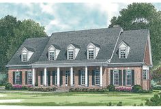 this is an artist's rendering of these country house plans