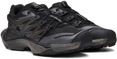 Low-top SensiFit™ mesh sneakers in black. · Bonded TPU trim throughout · Quicklace™ closure · Logo patch at vamp and tongue · Padded tongue and collar · Grosgrain pull-loop at heel counter · Mesh lining · Advanced Chassis™ system at TPU midsole · Treaded Contagrip® rubber sole Supplier color: Black/Black/Phantom Black High-top Sneakers With Ventilation, Black Low-top Ventilated Sneakers, Black Low-top Sneakers With Ventilation, Black Sneakers With Ventilation For Streetwear, Black Ventilated Sneakers For Streetwear, Black Low-top Running Shoes With Ventilation, Black Running Shoes With Ventilation For Streetwear, Black Outdoor Sneakers With Ventilation, Black Trail Running Shoes With Ventilation