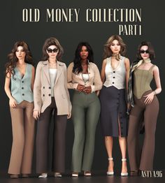 the models are posing for an old money collection part 1 video game cover art by kaya ao