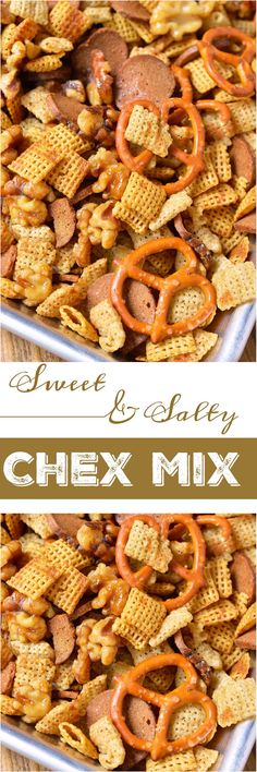 the chex mix is ready to be eaten