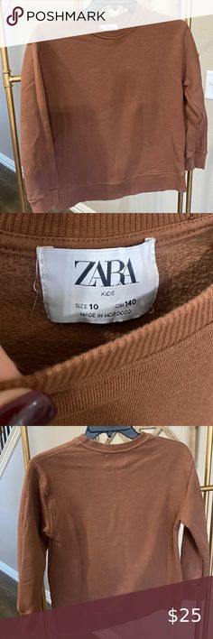 Zara Kids Sweater 癩 Zara Kids, Brown Sweater, Kids Sweater, Sweater Shop, Size 10, Zara