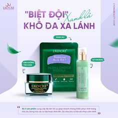 an advertisement for some products on a white background