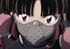 an anime character wearing a mask and looking at the camera