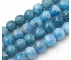 the beads are light blue and have been made out of natural stone, which is very attractive