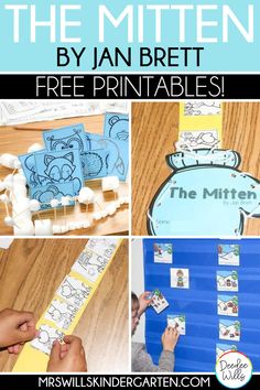 the mitten by jan brett free printables for kids to use in their classroom