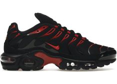 Nike Air Max Plus Bred - CU4864-001 - US Mens Gym Shoes, Red Nike Shoes, Nike Shoes Blue, Sneakers Nike Air Max, Nike Max, Nike Tn, Shoes Outfit Fashion, Nike Air Shoes, Diving Gear