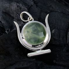 Riyo Heavenly Gemstone Round Checker Green Prehnite Onyx Solid Silver Pendant Jewellery Harrow  Usa . Prehnite Green Onyx Natural Bezel Setting Handmade Silver Green Prehnite Pendant - Prehnite Pendant, Solid Silver Pendant, Green Prehnite Pendant, Wedding Jewelry, Gems Pendants, Christmas Day Gift, Wrap Pendant, #artisanalsilvernecklacewithprehnite #etherealprehniteelegance #prehnitemedleyinsilverpendant #boho-chicluminescenceofprehnite Green Onyx, Gift For Friend, Wrapped Pendant, 925 Jewelry, Sterling Silver Pendant, Bezel Setting