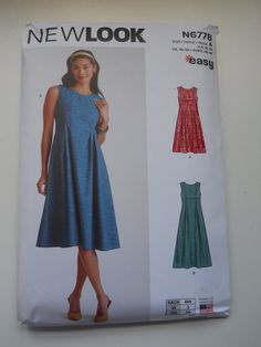 a woman's dress pattern from the new look sewing book