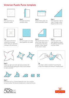 the instructions for how to make an origami puzzle