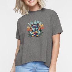 Women's Hi-Lo Tee | Brand: LAT Apparel | Material content: 100% cotton (Granite Heather is 60% cotton/40% polyester) Blind Stitch, Heather White, Zip Sweatshirt, Festival Outfits, Casual Wardrobe, Oversized Fits, Long Sweatshirt, Tank Shirt, Tank Top Shirt