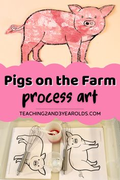 pigs on the farm process art for kids