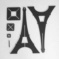 the eiffel tower is cut out from paper