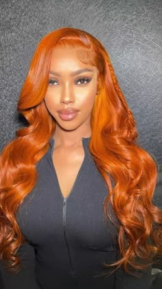 Ginger Wigs, Color Bob Wig, Ginger Wig, Color Bob, Ginger Color, Frontal Lace Wig, Hair Color Orange, Luxury Hair Extensions