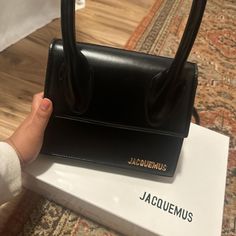 Jacquemus black le grand Chiquito bag in black color. 
There are no scratches on the bag, I got it from a friend and I don’t use it so would for her to go to a new place! 
Please let me know if you have any other questions Le Grand Chiquito, New Place, Women's Bag, Black Color, The Bag, Color, Black