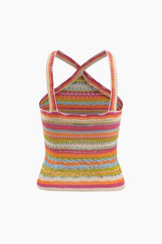 DetailsOccasion: CasualCategory: KnitwearsComposition: 100% PolyesterSheer: SheerColor: Multicolor Missoni Crochet, Crochet Festival, Cover Beachwear, Halter Tank, Festival Style, Old Money Style, Tops Online, Floral Dress Summer, Womens Size Chart