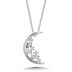 Birmingham Jewelry Item Number: BJD3511-1W Type: Pendant Style: Your Constellation 10K White Pendant Prong-set round, marquise, and princess-cut diamonds are scattered along the top of this crescent-shaped moon pendant frame, forming the trendy "Your Constellation" design. Total Diamond Weight: 0.20ct approx. *The possibilities are not limited to the options in the dropdown. For pricing on further customizations & special options, please call: 1-586-939-5100 Luxury Moon-shaped Single Cut Diamond Jewelry, Constellation Design, Moon Pendant, Princess Cut Diamonds, Princess Cut, White Gold Diamonds, Item Number, Constellations, Timeless Pieces