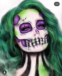 Halloween Makeup Looks Skull, Scary Halloween Makeup Looks, Scary Halloween Makeup, Epic Ink Liner, Cute Halloween Makeup, Skeleton Makeup