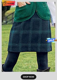 Multicolor Cotton-blend Plaid Casual Skirt Casual Green Pencil Skirt For Fall, Green Short Skirt For Fall, Short Green Skirt For Fall, Green Winter Pencil Skirt, Winter Green Pencil Skirt, Green Mini Skirt For Fall, Buy Skirts, Black Edition, Casual Skirt