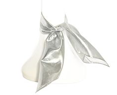 This silver lurex scarf boasts a vintage charm that will elevate any outfit. With shimmering details and a timeless design, it adds a touch of sophistication and glamour to your look. Made with high-quality materials, it's truly a must-have accessory for any fashion enthusiast. Size: 19" by 19" square with the widest length diagonal 31" When in doubt it's best to measure your neck circumference for the best fit.  Silver lame Neck Scarf / Headwrap dot 19" square neck scarf. Can also be worn in th Chic Party Scarves For Spring, Scarf Headwrap, Disco Wedding, Lame Fabric, Gold Scarf, Cooling Scarf, Gold Lame, Fashion Enthusiast, Neck Scarf