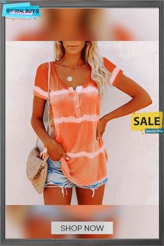 T Shirt for Women,summer Fasion Short Sleeve Round Neck Tunic Casual Solid Color T Shirt Tops(orange,medium) Summer Orange V-neck Blouse, Orange V-neck Top For Day Out, V-neck T-shirt For Summer Vacation, Summer Vacation V-neck T-shirt, Summer Peach V-neck Blouse, Peach V-neck Summer Blouse, Summer Vacation Crew Neck Blouse, Crew Neck Summer Vacation Blouse, Summer Vacation Blouse With Crew Neck