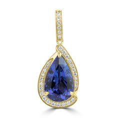 J45608 Tanzanite Pendant, Aquamarine Colour, Pink Spinel, Garnet And Gold, Tanzanite Gemstone, Green Diamond, Brown Diamond, Yellow Gold Pendants, Blue Zircon