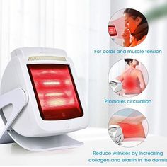 The IGIAInfrared Red Light Heat Lamp helps to enhance circulation with continuous heat delivering oxygen and nutrients to the the bodyto help relieve pain, reduce inflammation and help overall soreness. When your muscles are warm, this enhances rejuvenation and relaxes stiffness and loosen up your joints, flexibility naturally Therapy Lamp, Heat Lamp, Infrared Light, Heat Lamps, Independent Living, Glass Plates, Power Cable, Reduce Inflammation, Red Light