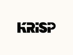 the logo for krisp is shown in black and white, on a white background