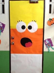 a door decorated to look like the simpsons character