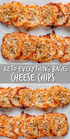 ketchup everything bagel cheese chips are on the grill and ready to be eaten